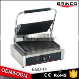 hotel kitchen equipment samll stainless steel electric panini contact grill for sale EGD-14