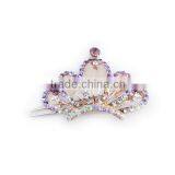 Bling Crown Decorated Stones Hair Pin For Woman thumbnail-2