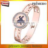 New Fashion Lucky Horse Female Bangle Rose Gold Bracelet For Women thumbnail-1