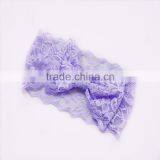 New Arrivel Lovely Hair Bow With Lace Elastic Band/ Head Wrap for Baby Girls Dresses Wholesale