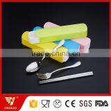 Travelling Japanese Tableware Suit in Colorful Plastic Box thumbnail-2