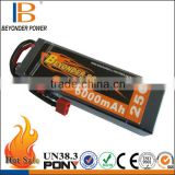 Beyonder Power hard case 10v battery for toy car pack for airplane/car/toy with high discharge rate 25C, 6000mAh 7.4V