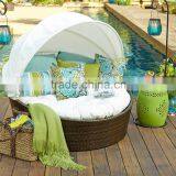 Luxury Rattan Round Lounge Canopy Bed Outdoor thumbnail-6