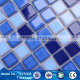 TC25008 Foshan Decorative Blue Glazed Ceramic Mosaic Pool Designs