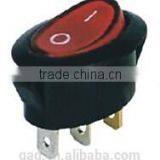 CNGAD KCD9 Series On-off 6A,250V Rocker Switch(miniature Rocker Switch, 250V Boat Switch)(KCD9-101/N)