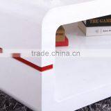 MDF Coffee Table White High Gloss Center Table thumbnail-3
