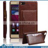 Cardholder Leather Back Cover Case for Huawei P8 thumbnail-1