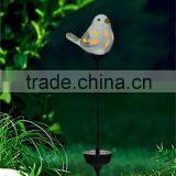 Lovely Mini Ceramic Bird Shapel Solar Garden Led Lights Wholesale