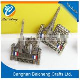 house shaped cheap metal badge/tag with top quality and nice service offer custom design and brand name making