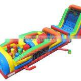 Giant Commercial Rainbow Inflatable Obstacle Course for Sale
