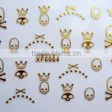 12Designs Golden Nail Art Water Decal Sticker Transfer Stickers (XF6061-6072)HN1810 thumbnail-5