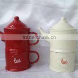 Hot Sale Glazed Ceramic Tea for One