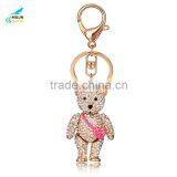 Custom Made Alloy Opal Crystal Doll Bears Keychain thumbnail-1