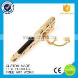 top quality custom gemstone logo die casting 3D tie clip