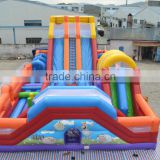 2016 New Deisgn inflatable Castle Slide Combo amusement park equipment inflatable obstacle course