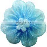 Good Qulaity Small Organza Flowers For Clothes/Little Flowers For Girls' Hair Clips thumbnail-1