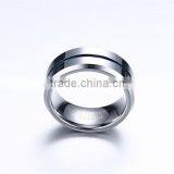 8 mm Two Tone Tungsten Engagement Band Ring thumbnail-4