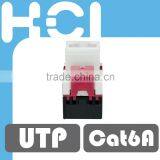 ISO RJ45 8P8C UTP 180Degree Cat 6A Keystone Jack thumbnail-2