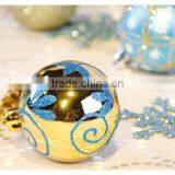 6cm Gold Blue Christmas Tree Ornaments Holiday Activities Space Decoration Ornaments thumbnail-6