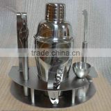 6pc Stainless steel cocktail shaker set drink mixing tools