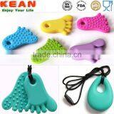 Green Food Grade Silicone Teething Pendant and Baby Nursing Necklace thumbnail-1