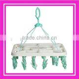 26 Clips Rectangle Plastic Clothes Peg Hanger Rack Clothes Hanger thumbnail-1