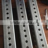 Galvanized square tube perforated sign posts