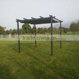 Outdoor Patio Garden Aluminum Pergola Gazebo Canopy Shade Tan thumbnail-1