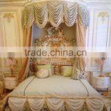 Italy Wood Bedroom Set, Concise and Elegant Girl's Bedroom Set, Hand Painting Wooden Kids Furniture Set thumbnail-6