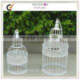 Decorative Bird Cage Round White Metal Vintage Wedding Set thumbnail-1