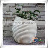Ball Shaped Fiberglass Light Pot Outdoor Flower Large thumbnail-1
