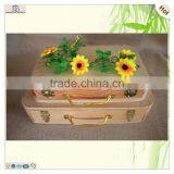 Luxury Cash Packaging Golden Metal Handle Wood Box thumbnail-6