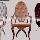 High Back Stainless Steel Armrest Wedding Chair thumbnail-1