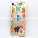 Transparent TPU Phone Case Real Flower Sticker Phone Cover Protective Back Cover for IPhone 7 / Plus thumbnail-3