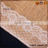 Christmas New Fashion Burlap Lace Table Runner thumbnail-1