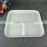 Stock Cheap Good Ceramics White Divided Dinner Plates thumbnail-2