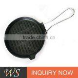 WS-FP08 9.5" or 10.6" Round Cast Iron Grill Pan thumbnail-2