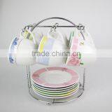 17pcs Promotional Ceramic Coffee Service Set With Sugar and Creamer Pot thumbnail-4