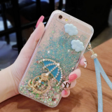 Diamond Finger Ring Stent Holder Cell Phone Cover Case Silicone Mobile Phone Cases for IPhone7/7Plus/6/6s/6plus/6splus thumbnail-1