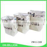 High Quality Fabric Canvas Basket Collapsible Laundry Hamper thumbnail-2
