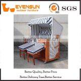 Beautiful Rattan Beach Basket Wooden Frame Wih Tent Wicker Furniture thumbnail-2