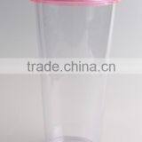 Single Wall Clear Transparent 16oz Plastic Tumbler With Straw And Lids thumbnail-3