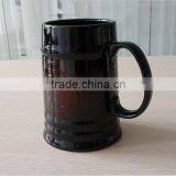 24oz Black Color Ceramic Beer Mug thumbnail-3