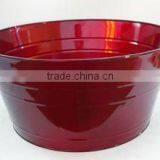 Tin Ice Bucket in Red Color thumbnail-2