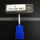White Ceramic Nail Drill Bits - Small Ball Bit Type thumbnail-1
