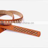 Fashion Spikes Decorated Pin Buckle Sex Girl Thin PU Waist Belt thumbnail-5