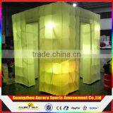 Customized Inflatable Photo Booth Enclosure Square LED Show Display Cube Tent
