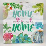 2017 New Fashion Design Spring Home Aweet Home Saying Sing Wood Plaque thumbnail-1