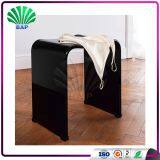 Modern White And Black Acrylic Stool C-Shape Shower Stool Lucite Simple Stool thumbnail-2