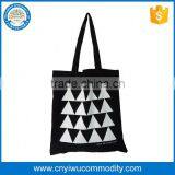 12oz Black Shopping Cotton Bag Printing Customized Logo thumbnail-1